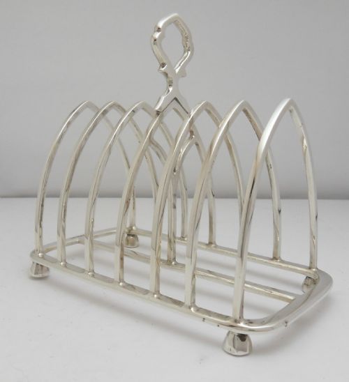 SILVER GOTHIC ARCH TOAST RACK SHEFFIELD 1929 - ADDITIONAL PHOTO 6