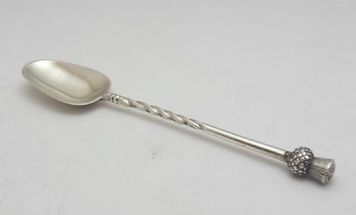 victorian silver thistle spoon edinburgh 1889 - CATEGORY: ANTIQUE SILVER - DATED VICTORIAN