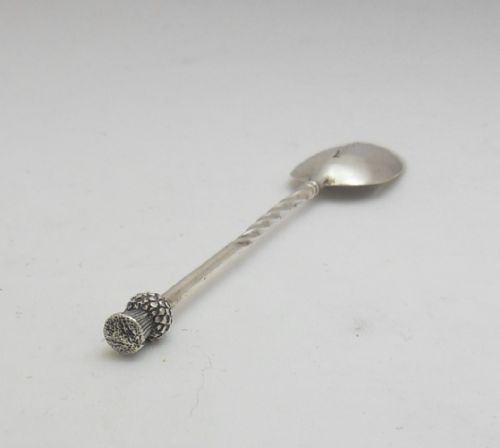 VICTORIAN SILVER THISTLE SPOON EDINBURGH 1889 - ADDITIONAL PHOTO 3
