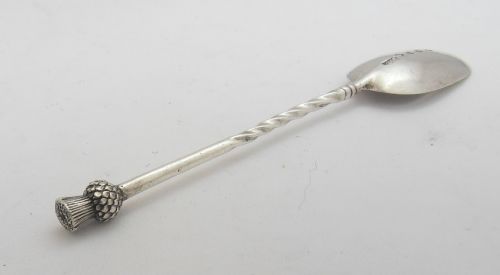 VICTORIAN SILVER THISTLE SPOON EDINBURGH 1889 - ADDITIONAL PHOTO 4