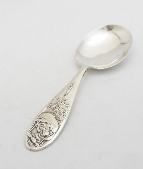 child's nursery rhyme silver spoon glasgow 1929 - CATEGORY: ANTIQUE SILVER - DATED 1930