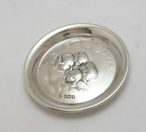 silver reynold's angels pin dish london 1906 - CATEGORY: ANTIQUE SILVER - DATED EDWARDIAN