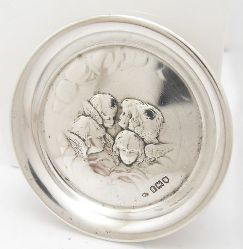 SILVER REYNOLD'S ANGELS PIN DISH LONDON 1906 - ADDITIONAL PHOTO 1