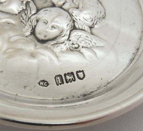 SILVER REYNOLD'S ANGELS PIN DISH LONDON 1906 - ADDITIONAL PHOTO 2