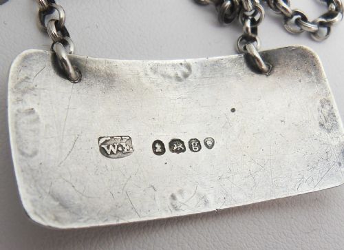 GEORGIAN SILVER BRANDY WINE DECANTER LABEL LONDON 1822 - ADDITIONAL PHOTO 3