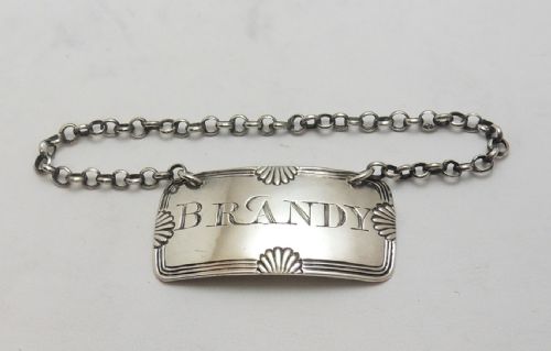 GEORGIAN SILVER BRANDY WINE DECANTER LABEL LONDON 1822 - ADDITIONAL PHOTO 4