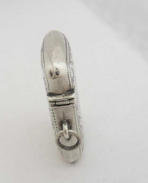 VICTORIAN SILVER VESTA CASE BIRMINGHAM 1896 - ADDITIONAL PHOTO 3