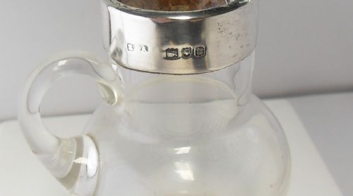 SILVER RIMMED JUG MATCH STRIKER LONDON 1902 - ADDITIONAL PHOTO 4