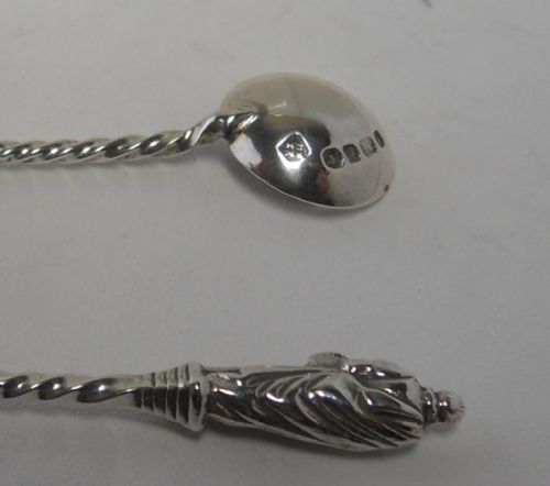 SILVER APOSTLE SALT SPOONS SHEFFIELD 1881 - ADDITIONAL PHOTO 5