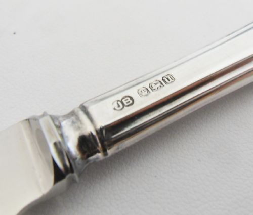 CASED SET OF SIX SILVER HANDLED TEA KNIVES SHEFFIELD 1937 - ADDITIONAL PHOTO 3