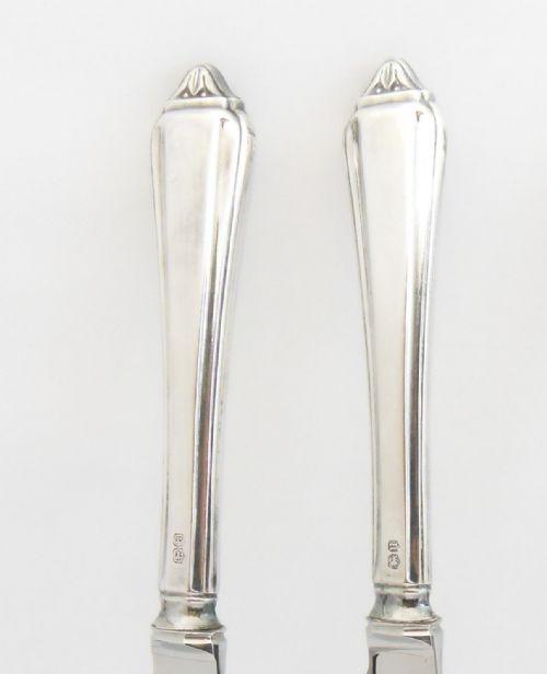 CASED SET OF SIX SILVER HANDLED TEA KNIVES SHEFFIELD 1937 - ADDITIONAL PHOTO 4