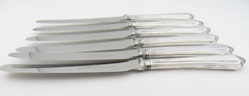 CASED SET OF SIX SILVER HANDLED TEA KNIVES SHEFFIELD 1937 - ADDITIONAL PHOTO 6
