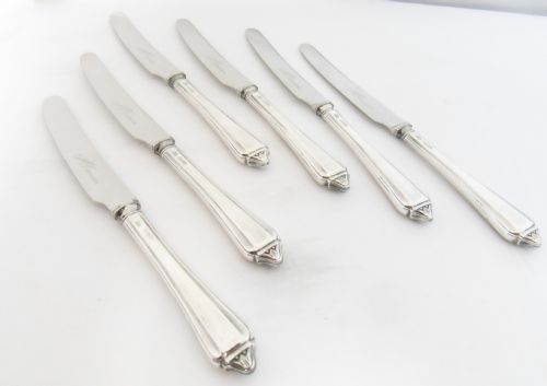CASED SET OF SIX SILVER HANDLED TEA KNIVES SHEFFIELD 1937 - ADDITIONAL PHOTO 10