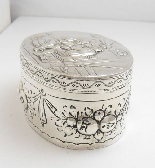 SPLENDID SILVER TRINKET BOX LONDON 1903 IMPORT MARKS - ADDITIONAL PHOTO 4