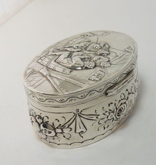 SPLENDID SILVER TRINKET BOX LONDON 1903 IMPORT MARKS - ADDITIONAL PHOTO 7