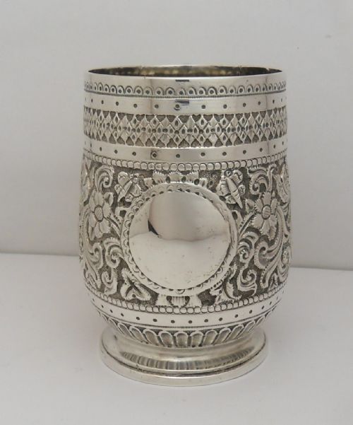 SUPERB SILVER CHRISTENING MUG LONDON 1884 - ADDITIONAL PHOTO 1