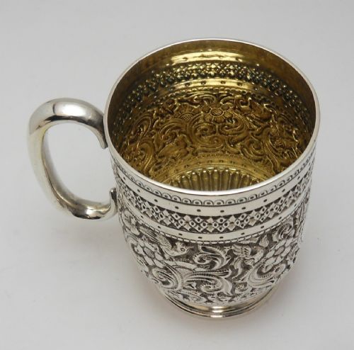 SUPERB SILVER CHRISTENING MUG LONDON 1884 - ADDITIONAL PHOTO 6