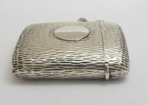 SILVER VESTA UNUSUAL TEXTURED FINISH BIRMINGHAM 1907 - ADDITIONAL PHOTO 6
