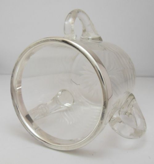 GLASS SILVER MOUNTED TYG CUP BIRMINGHAM 1902 - ADDITIONAL PHOTO 4