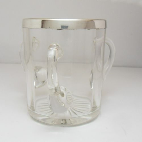 GLASS SILVER MOUNTED TYG CUP BIRMINGHAM 1902 - ADDITIONAL PHOTO 6