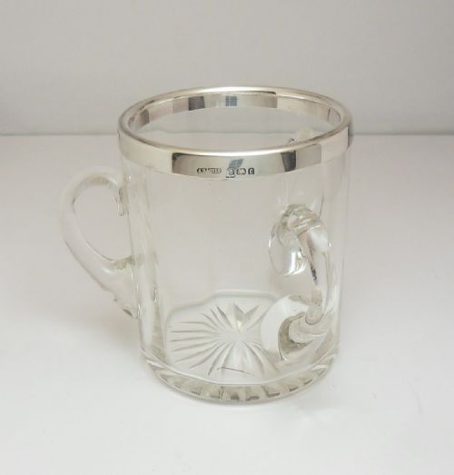 GLASS SILVER MOUNTED TYG CUP BIRMINGHAM 1902 - ADDITIONAL PHOTO 7