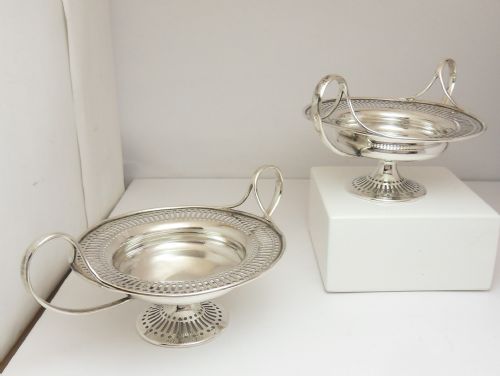PAIR OF SILVER BONBON DISHES BY MAPPIN WEBB LONDON 1912 - ADDITIONAL PHOTO 1