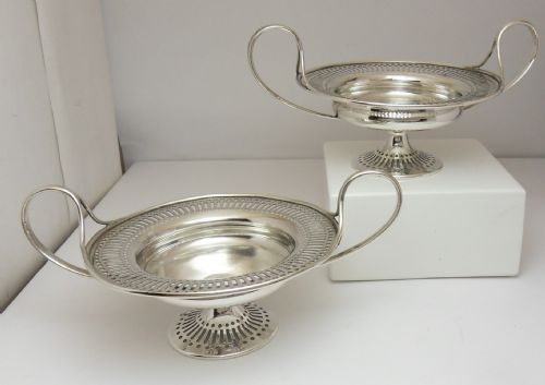 PAIR OF SILVER BONBON DISHES BY MAPPIN WEBB LONDON 1912 - ADDITIONAL PHOTO 3