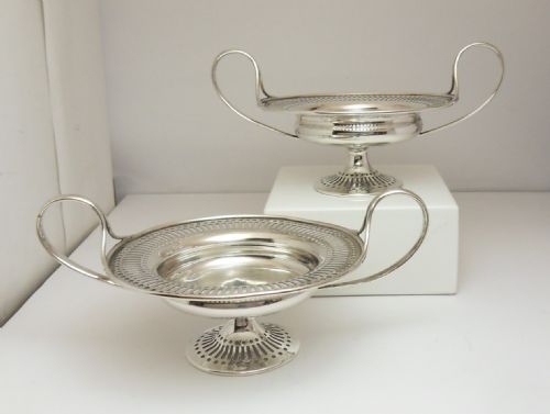 PAIR OF SILVER BONBON DISHES BY MAPPIN WEBB LONDON 1912 - ADDITIONAL PHOTO 4
