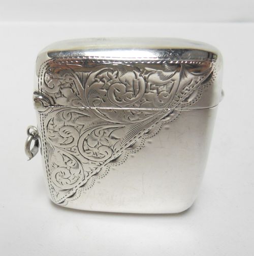 edwardian silver vesta case london 1903 - CATEGORY: ANTIQUE SILVER - DATED EDWARDIAN