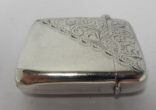 EDWARDIAN SILVER VESTA CASE LONDON 1903 - ADDITIONAL PHOTO 2