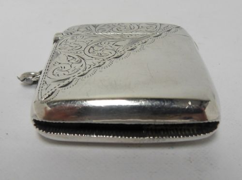 EDWARDIAN SILVER VESTA CASE LONDON 1903 - ADDITIONAL PHOTO 3