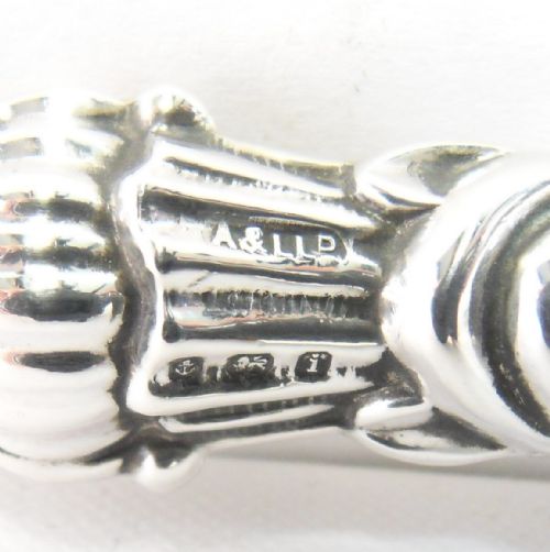 FINE LARGE SILVER BUTTON HOOK BIRMINGHAM 1908 - ADDITIONAL PHOTO 5