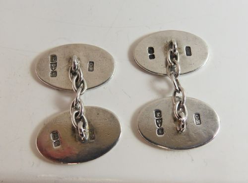SILVER CHARLES HORNER CUFFLINKS CHESTER 1894 - ADDITIONAL PHOTO 3