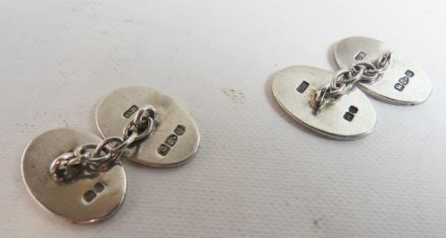 SILVER CHARLES HORNER CUFFLINKS CHESTER 1894 - ADDITIONAL PHOTO 4