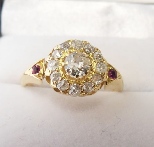 18 CT GOLD DIAMONDRUBY RING SHEFFIELD 1885 - ADDITIONAL PHOTO 2