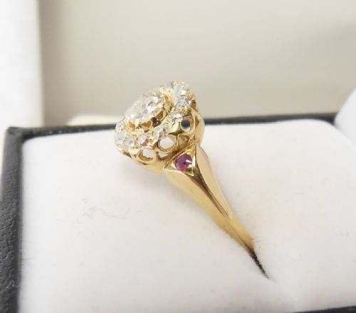 18 CT GOLD DIAMONDRUBY RING SHEFFIELD 1885 - ADDITIONAL PHOTO 3