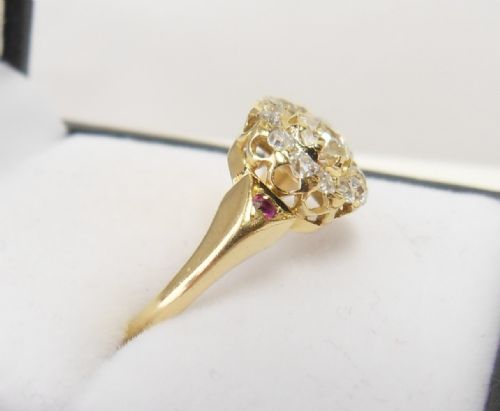 18 CT GOLD DIAMONDRUBY RING SHEFFIELD 1885 - ADDITIONAL PHOTO 4