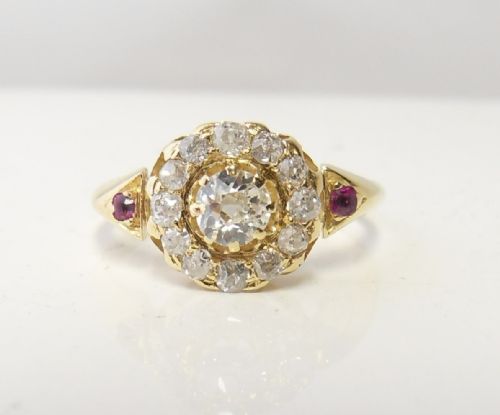 18 CT GOLD DIAMONDRUBY RING SHEFFIELD 1885 - ADDITIONAL PHOTO 5