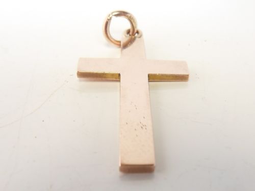 EDWARDIAN 9CT ROSE GOLD CROSS CHESTER 1906 - ADDITIONAL PHOTO 5
