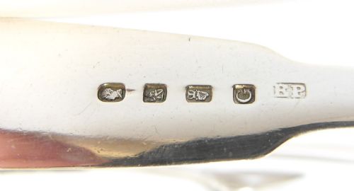 SET OF 6 SILVER IRISH FIDDLE PATTERN DESSERT SPOON DUBLIN 1827 - ADDITIONAL PHOTO 7
