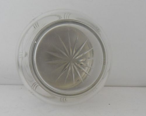 SILVER TOPPED CUT GLASS JAR BIRMINGHAM 1920 - ADDITIONAL PHOTO 4