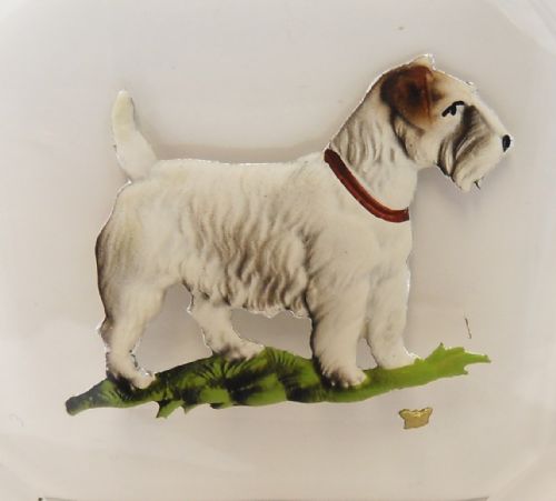 ART DECO TERRIER DOG DISH BY HEINRICH HOFFMAN WITH BUTTERFLY - ADDITIONAL PHOTO 1