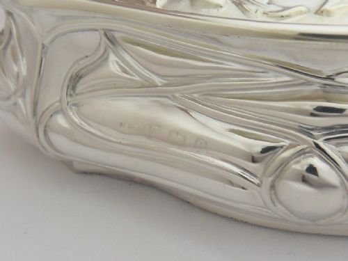 ART NOUVEAU SILVER TRINKET BOX BIRMINGHAM 1904 - ADDITIONAL PHOTO 6