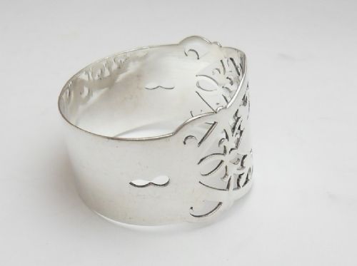 PRETTY SILVER NAPKIN RING SHEFFIELD 1944 - ADDITIONAL PHOTO 5