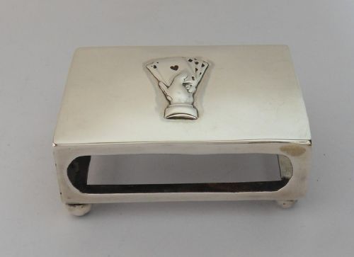 RARE SILVER MATCH BOX COVER BIRMINGHAM 1907 - ADDITIONAL PHOTO 2
