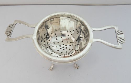 SILVER TEA STRAINER STAND BIRMINGHAM 1938 - ADDITIONAL PHOTO 2