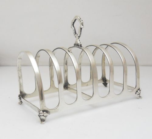 silver heavy gauge toast rack birmingham 1927 - CATEGORY: ANTIQUE SILVER - DATED 1930