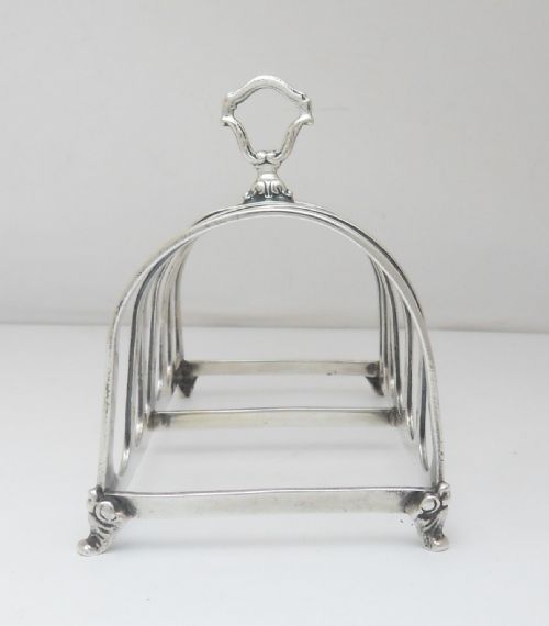 SILVER HEAVY GAUGE TOAST RACK BIRMINGHAM 1927 - ADDITIONAL PHOTO 3