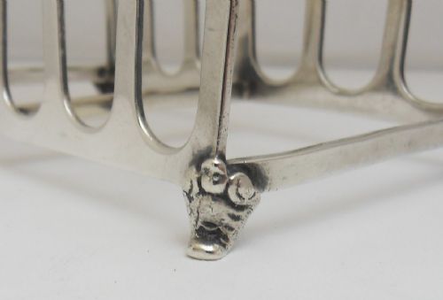 SILVER HEAVY GAUGE TOAST RACK BIRMINGHAM 1927 - ADDITIONAL PHOTO 6