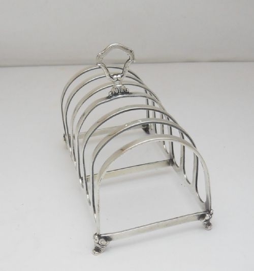 SILVER HEAVY GAUGE TOAST RACK BIRMINGHAM 1927 - ADDITIONAL PHOTO 8
